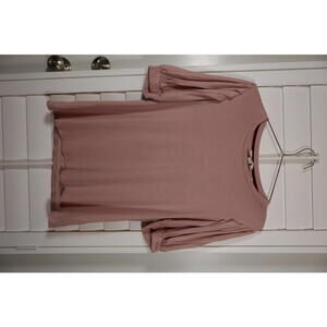 Boden dusty pink ruffle sleeve top size 12